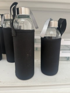 Glass Reusable Water Bottle with protective sleeve